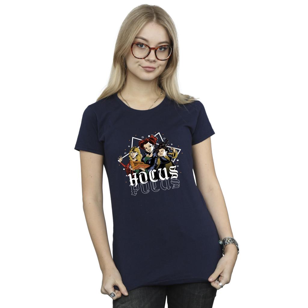 Hocus Pocus Damen/Damen Sterne Baumwoll-T-Shirt