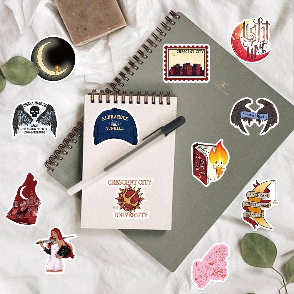 50 Crescent City Crescent City Series Graffiti Stickers Guitar Laptop Suitcase DIY