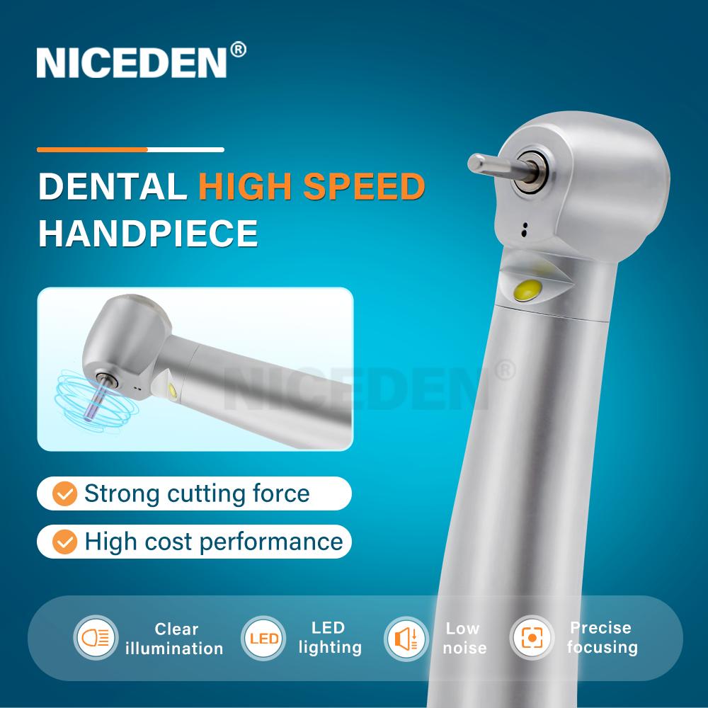 Niceden Dentální násadec LED Dentální vysokorychlostní násadec Turbíny zubního vybavení
