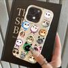 Cute Full Screen Cat Lychee Texture Silicone Phone Case For iPhone 17 Pro Max 11 12 13 14 15 16 Pro 14 Plus 17 Air Soft Cover