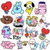 Fantasyon 50 Sheets BTS Bangtan Boys Stickers Waterproof Set Suitcase Stickers for Your Favorite Suitcase Bicycle Helmet PC Guitar Mobile Phone