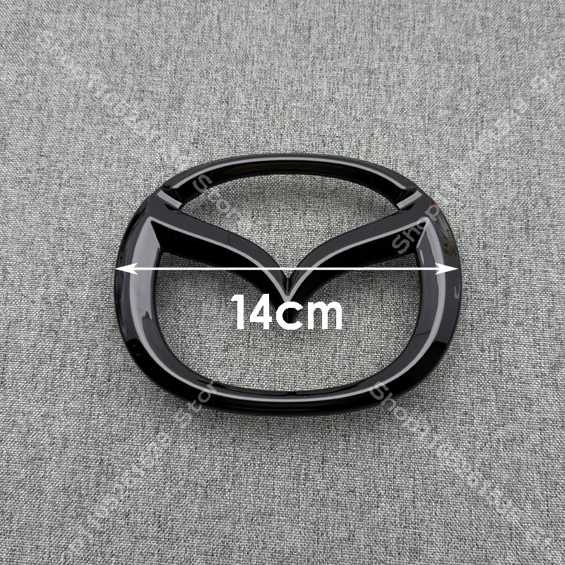 Car Front Grille Decorative Front Rear Stickers Badge Accessories for MAZDA2 Glossy black Bright silver 3D badge MAZDA2 Styling WGWE