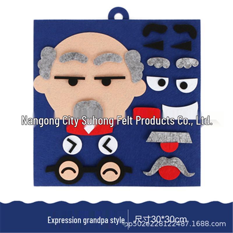 Kindergarten DIY Non-Woven Facial Expression Stickers Puzzle Pack