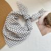 Japanese Casual Literary Square Scarf: Women's Small Polka Dot Design Travel Decor Accessory Thin Scarf/Headscarf Stylish Necktie