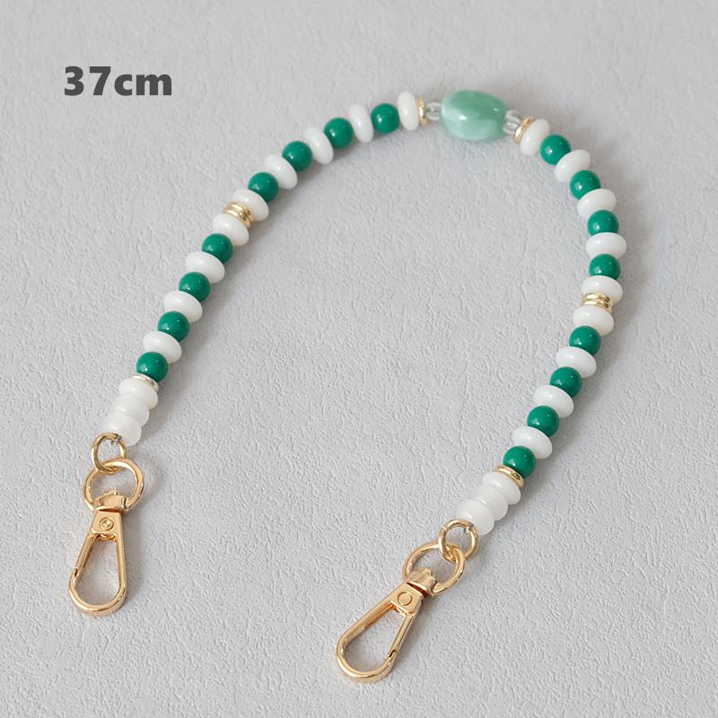 New Woman Bag Accessory Green White Candy Acrylic Resin Beaded Part Handcrafted Wristband Bag Strap Women Bag Handle Chain