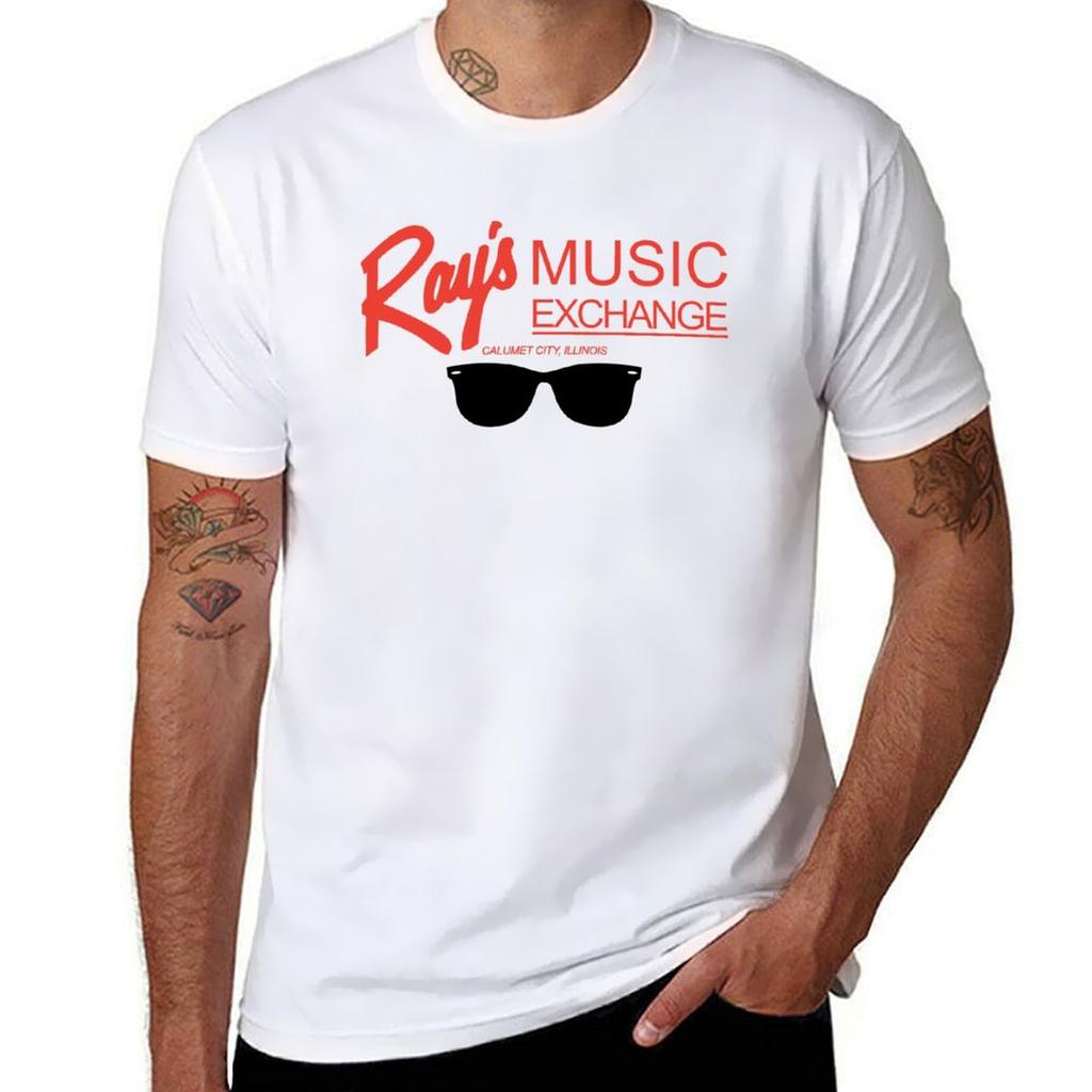 Ray's Music Exchange T-shirt Black Cotton T-shirt Plain For Man Package Cotton Tshirt 100% Funny T Shirts Dark Humor T-shirt