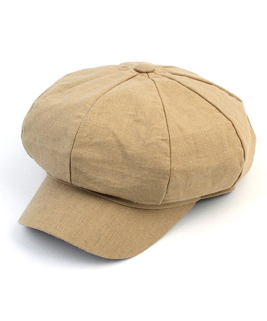 Yunibeosyeolkemiseuteuli Vintage Linen Beige Newsboy Cap