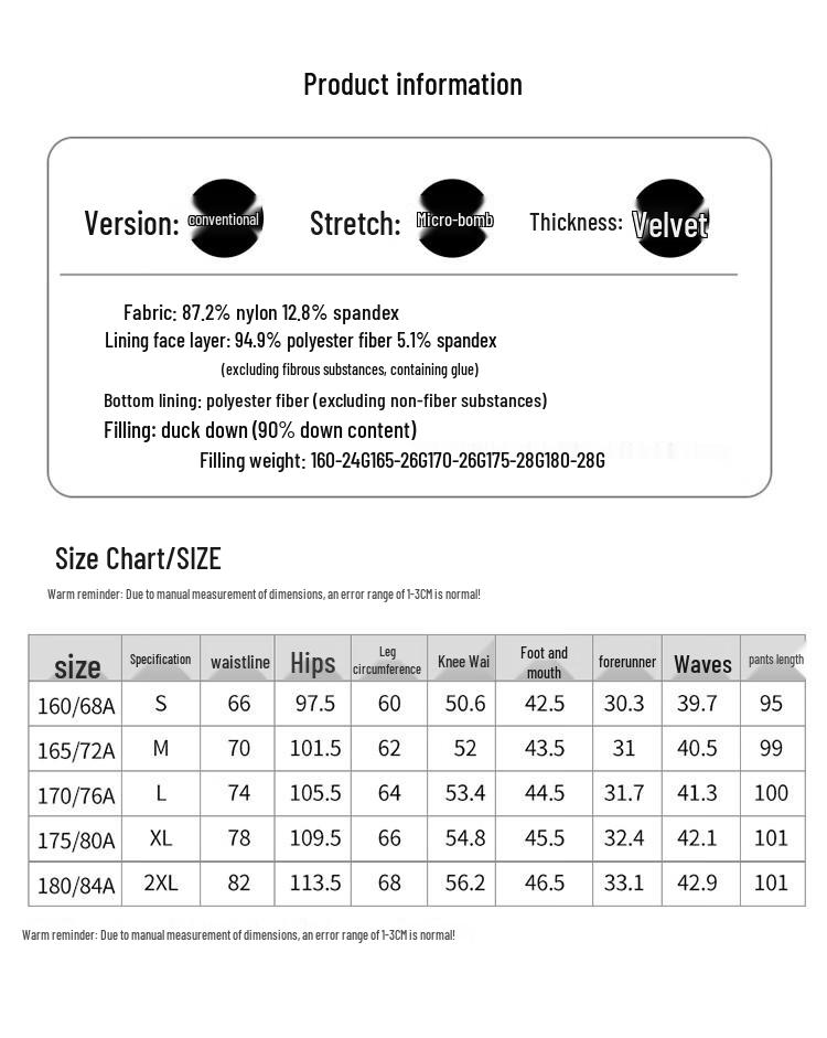 Xuezhongfei Women's High-Waist Straight-Leg Down Pants