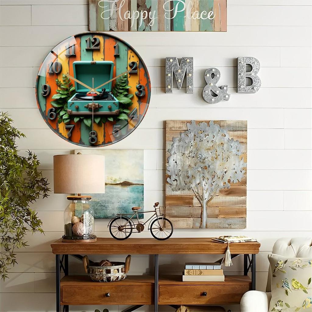 30x30cm Round Glass Wall Clock You Will Be Delighted to Showcase in Your Home
