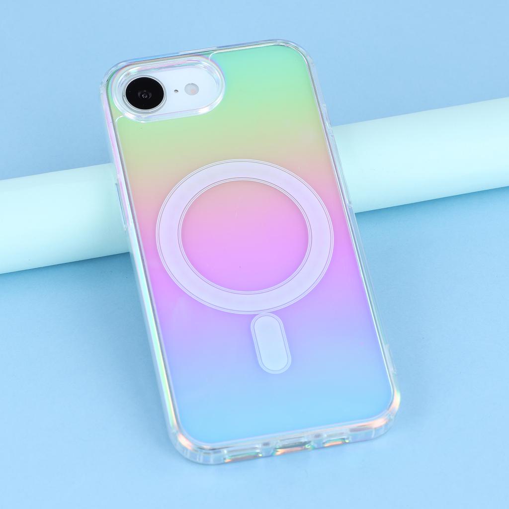 Für iPhone 16e Hülle Kompatibel mit MagSafe Acryl+TPU Farbverlauf Handyhülle