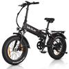 VARUN S20-1 Bicicletă Electrică Pliabilă 20inch Bicicletă cu Anvelope Groase cu Baterie 48V13AH