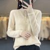 New Autumn and Winter Knitted Slimming Wheat Ear Fashionable Knitted Sweater for Women, Round-neck Long-sleeved Cardigan