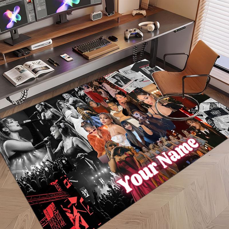 Custom Name Crystal Velvet Rug,Ayliva Comfortable Anti Slip Floor Mat For Room Decoration