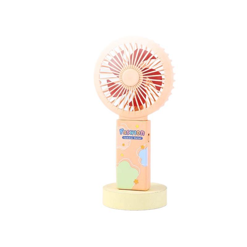 Rechargeable Mini Cartoon USB Fan & Phone Holder with Custom Logo