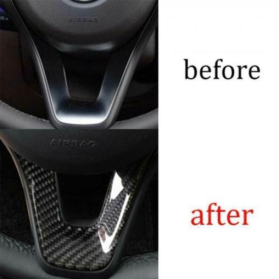 Steering Wheel For Benz E-Class 2016-18 Real Carbon Fiber Sheet Panel Cover Trim