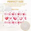 1set/1pc/4pcs/6pcs Valentine'S Day Heart-Shaped Printed Placemats | Polyester, Heat-Insulating, Suitable for Home Decoration, Festival Dining