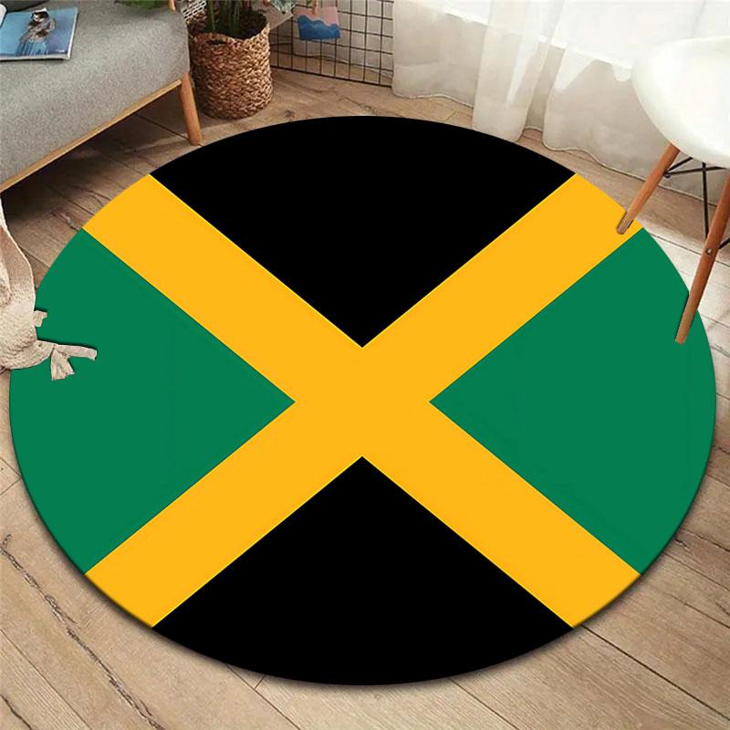 Flag Round Area Rug,Carpet Rug for Living Room Bedroom Sofa Playroom Decor,Non-slip Floor Mat