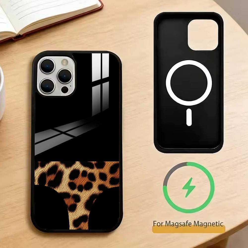 Funny leopard print underwear   Phone Case For iPhone17,16,15,14,13,12,11 Plus,Pro Magnetic For Magsafe Wireless Charging