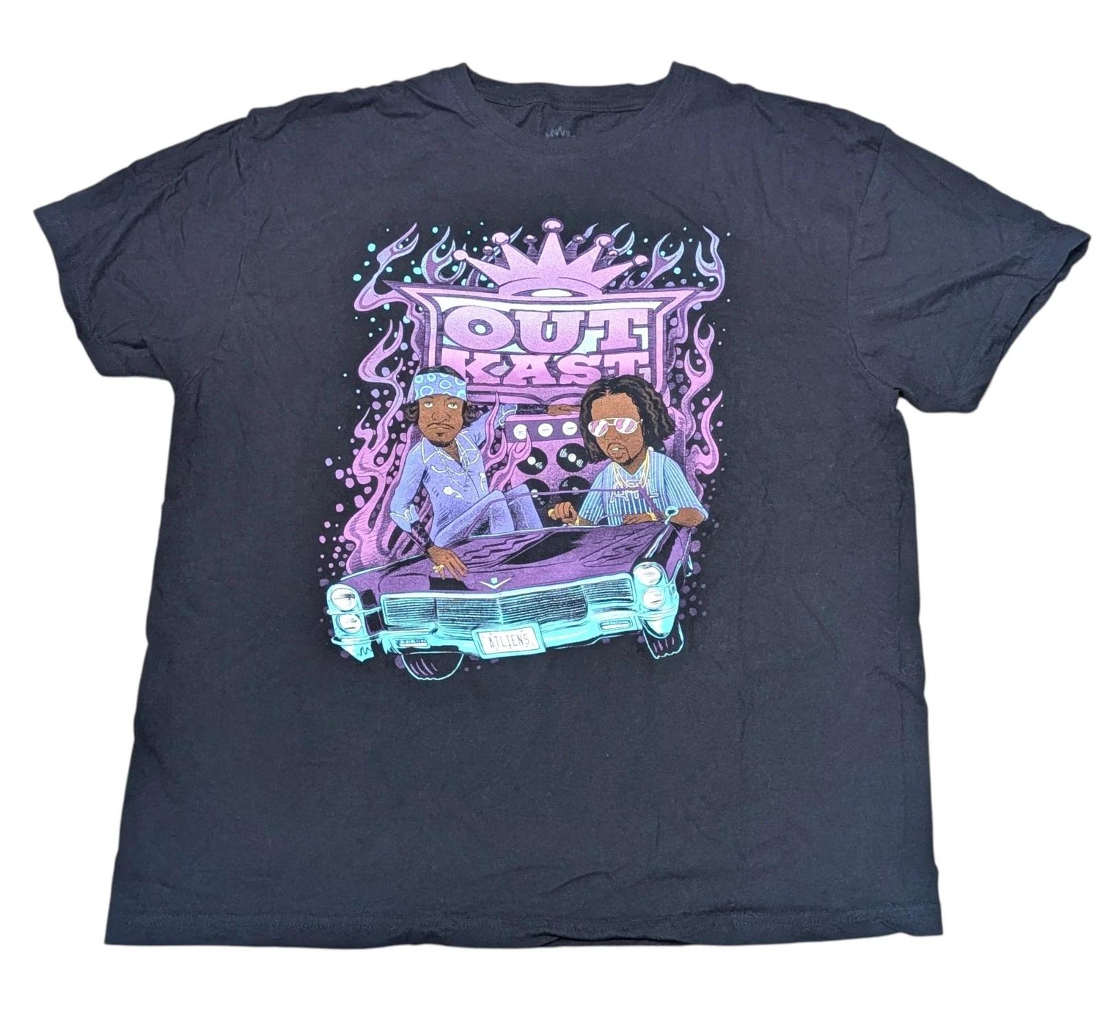 Outkast ATLiens Album Black Graphic Tee Black Hip Hop Rap Mens XL M