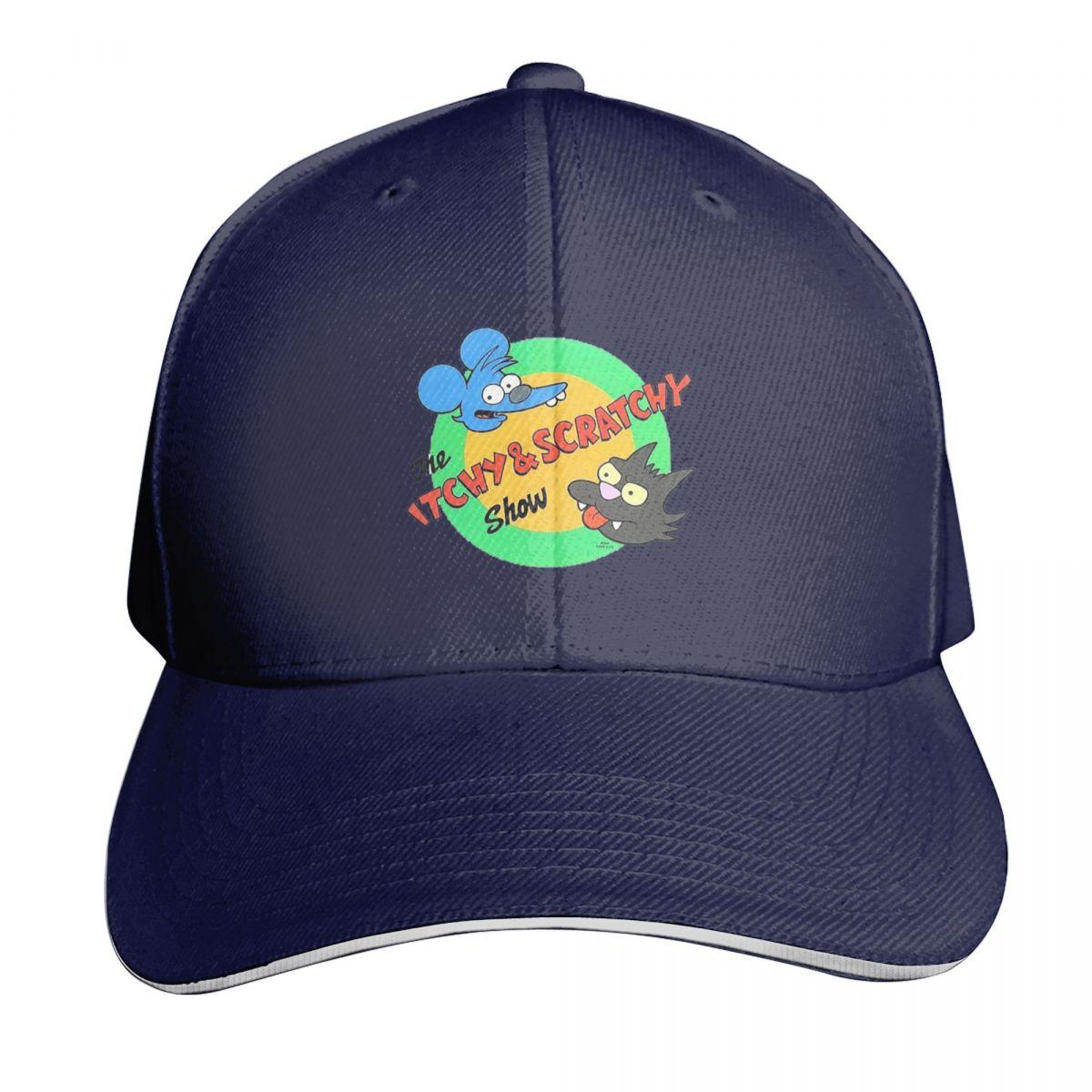 

The Itchy Scratchy Show Cartoon Animation Cap Fashion Casual Baseball Caps Adjustable Hat Hip Hop Summer Unisex Baseball Hats One Size