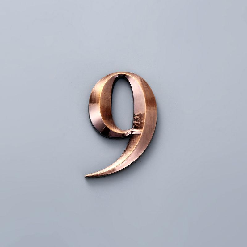 

2,7-дюймовая металлическая номерная табличка из АБС-пластика с сенсорным управлением, 7 см, стереоскопический номер дома, цифровая дверная табличка, стереоскопические символы