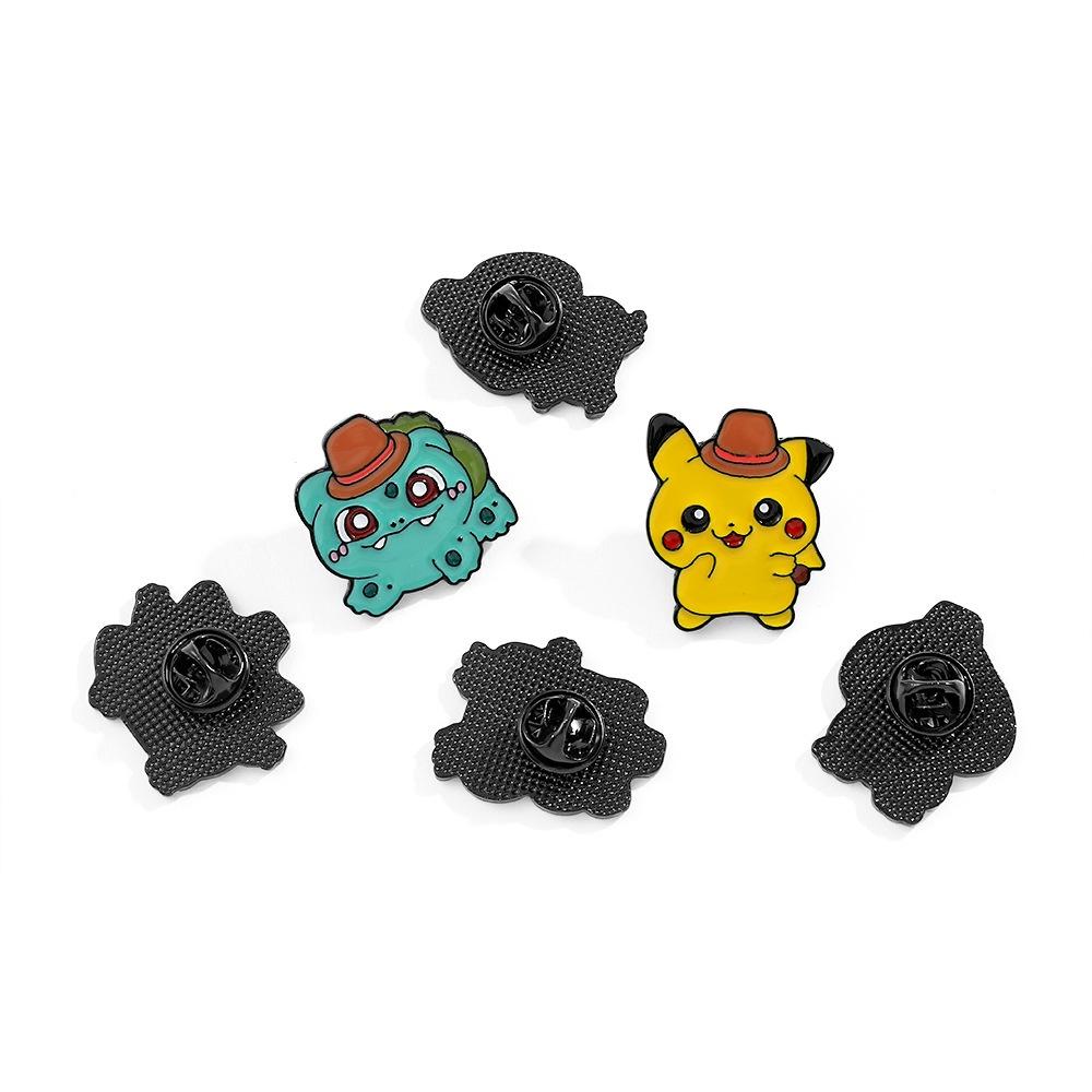 Cute Cartoon Pokmon Metal Badge Pet Elf Gengar Psyduck Pokmon Brooch Accessories