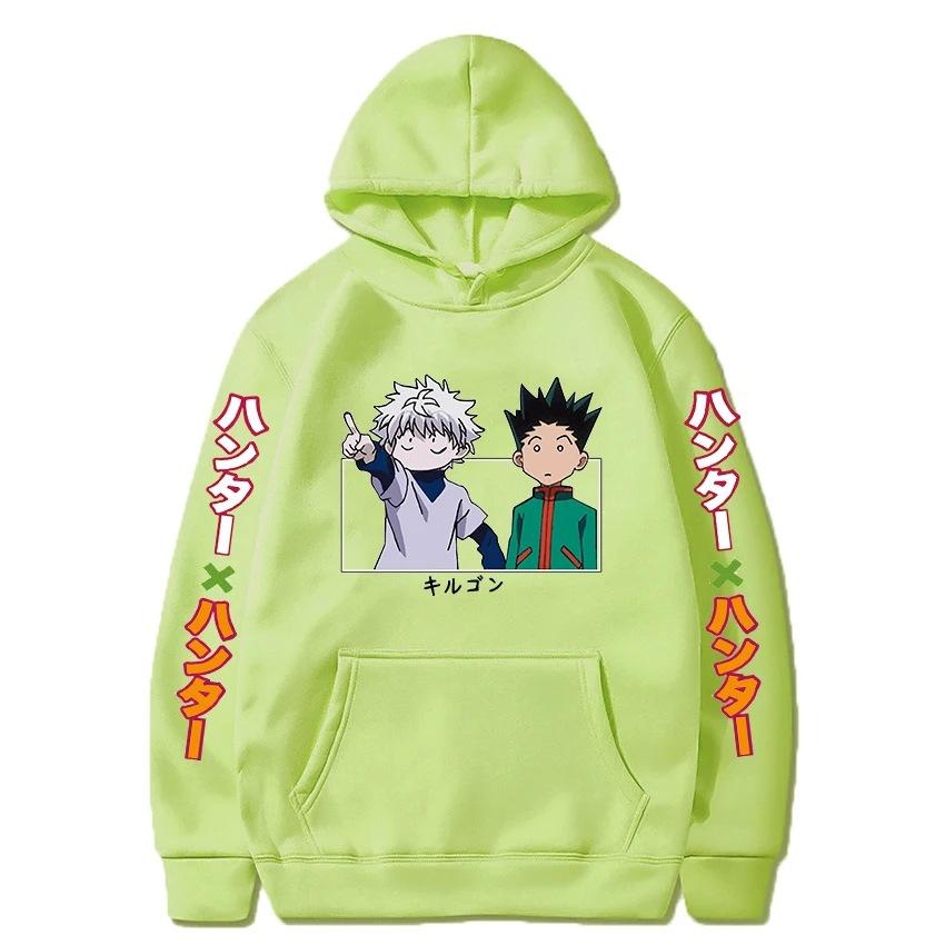 Hunter X Hunter Japan Anime Men Women Hoodies Harajuku Gon  Autumn Winter Fleece Streetwear