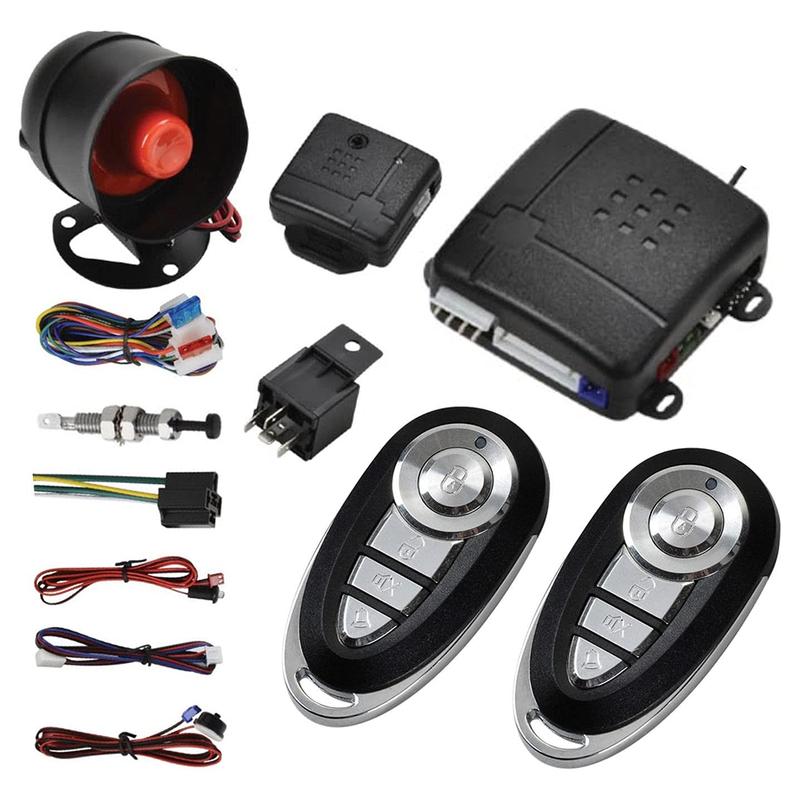 12pcs set Remote Controls with Shock Sensor Theft Alarm Siren Speaker Standard Car Locking Kit Car remote anti-theft alarm