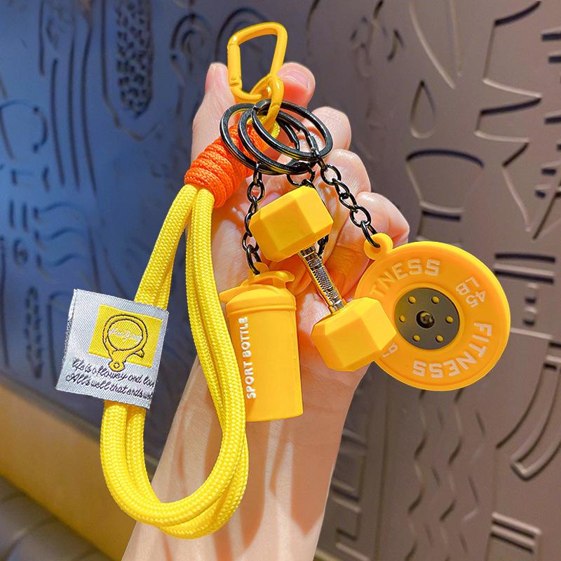 High-Grade Mini Fitness Equipment Keychain Charms & Ornaments
