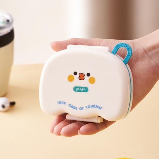 Pill Box Triple Sealing Moisture-Proof Pill Organizer with Independent Compartments Portable Cloud Shape Divided Pill Container with DIY Custom