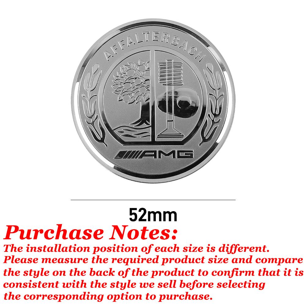 18/29/37/48/52/57mm 3D Affalterbach AMG Emblem Sticker Car Start Button Cover Decoration Steering Wheel Decal For Mercedes Benz