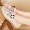 Damensandalen Sommer-Essentials Mary Jane Strand-Flats Bequeme weiche Gehsandalen Römische Sandalen für Mädchen Übergröße