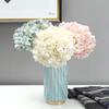 Real Touch Hydrangea Artificial Flowers Full Faux Hydrangea Flower with Stem Lifelike Large Fake Silk Flowers for Home Party Floral