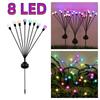 6-10LED Solar Fairy Light Outdoor Lawn Courtyard Garden Decor Firefly Lights Christmas Decoration Solar Powered Lawn Street Lamp