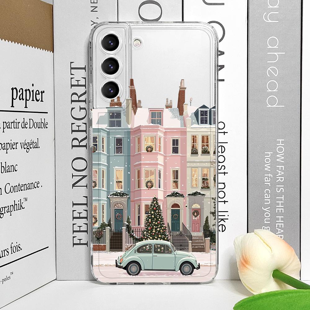 

Winter Ski Village Scenery Christmas Clear Phone Case for Xiaomi Redmi Note 14 Pro Plus 13 12 11 10 PRO 14C 13C 12 9T Soft Cover Redmi 9C