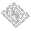 Lace Rectangular Frame Metal Silvery Stencil Embossing Cutting Dies For Diy Scrapbooking Paper Album Cards Making
