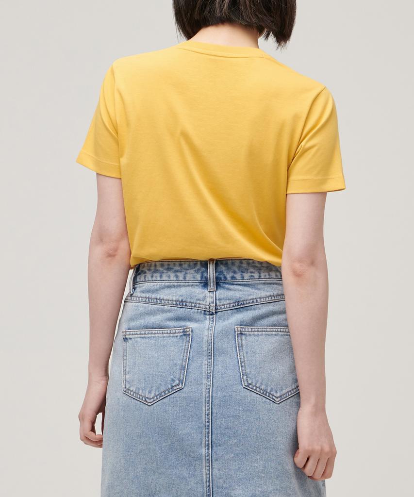 MUSINSA STANDARD WOMAN [Cooltandard] Women'S Basic Crew Neck T-Shirt [Mellow Yellow]