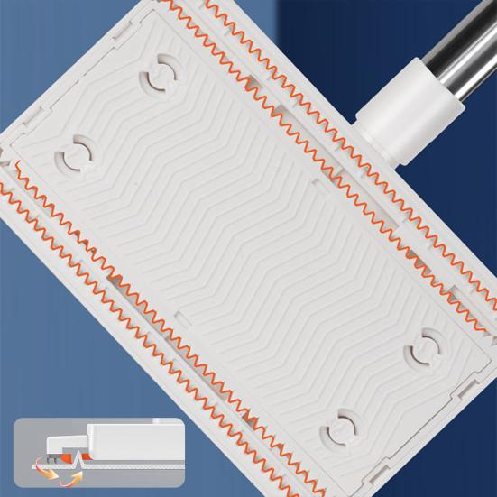Mini Mop with 4 Reusable Clothes Flexible Easy Assembly Pet Hair Remover Mop Bathroom Corner Mop Wet/Dry Cleaning Tool