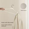 5pcs Heavy-Duty Metal Clothes Hangers Wide Shoulder Non-Slip No-Residue Brushed Finish Hangers for Suits Coats