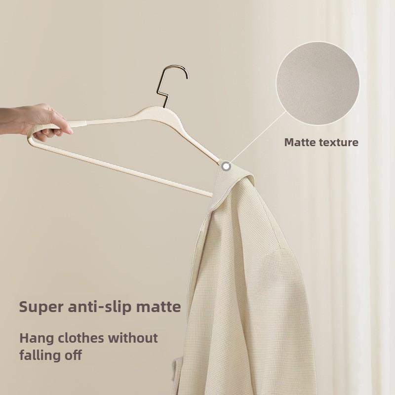 5pcs Heavy-Duty Metal Clothes Hangers Wide Shoulder Non-Slip No-Residue Brushed Finish Hangers for Suits Coats