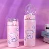 Cartoon Water Bottle Large Capacity Coffee Cup Convenient Straw Insulated Cup  Kid