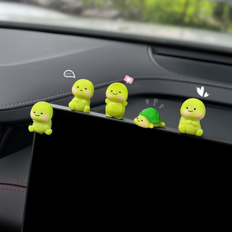 Cute little turtle car ornament car electric car decompression small ornament car interior decoration car center console decorat