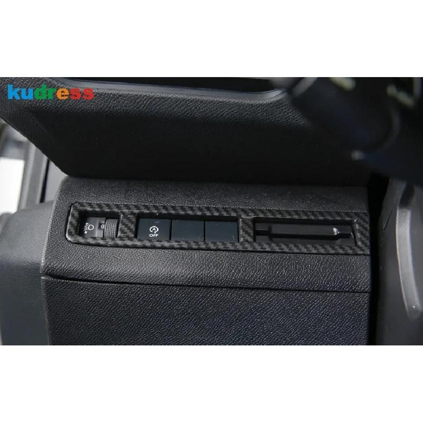 For Peugeot 5008 3008 GT 2017- Carbon Car Head Light Lamp Switch Button Panel Cover Trim Interior Accessories