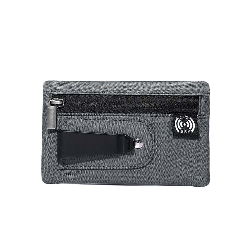 Thin Clip Stash Pouch Multiple Card Classic Card Bag with Back Clip Solid Color Antimagnetic RFID Protection Wallet Women