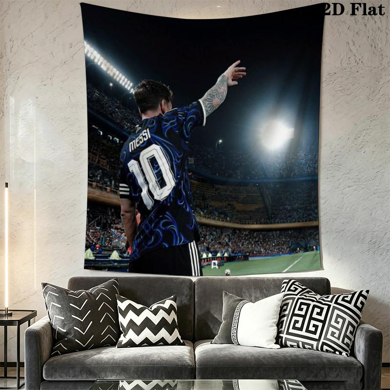 Messi Wall Tapestry Aesthetic Wall Hanging Printed Fabric Blanket Decorative Tapestries for Bedroom Living Room Home Decor