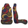 Serpent African Ankara Print 2 Pieces Covers Front Car Seat Universal Protector Cushion Cover Saddle Comfort Covers Fit Most Car