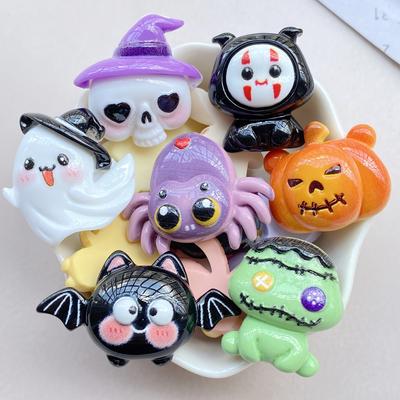 10Pcs Kawaii Cute Cartoon Halloween Series Flat Back Resin Scrapbooking DIY Jewelry Craft Decoration Accessorie