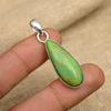 Incrível pingente de joia de prata esterlina 925 feito à mão com pedra preciosa turquesa de cobre verde para ela