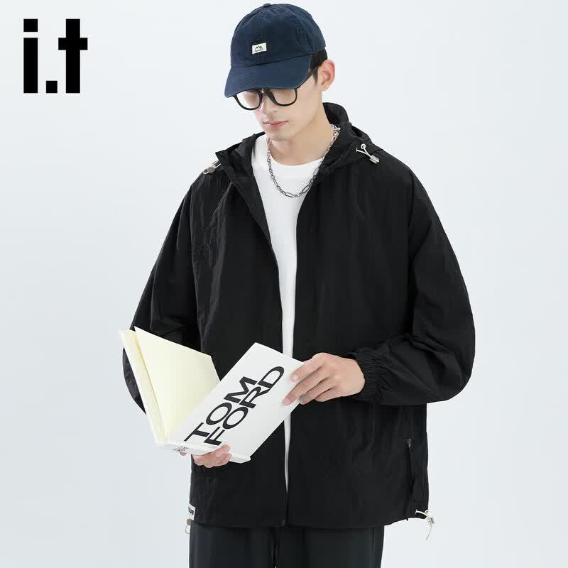 Izzueit Men's Ice Silk UPF50+ Sun Protection Hoodie