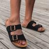 Fashion Summer Men Sandals Buckle Strap Outdoor Sandal Flip Flops Light Slipper Soft Bottom Unisex Slides Flat Shoe Gladiator Mules